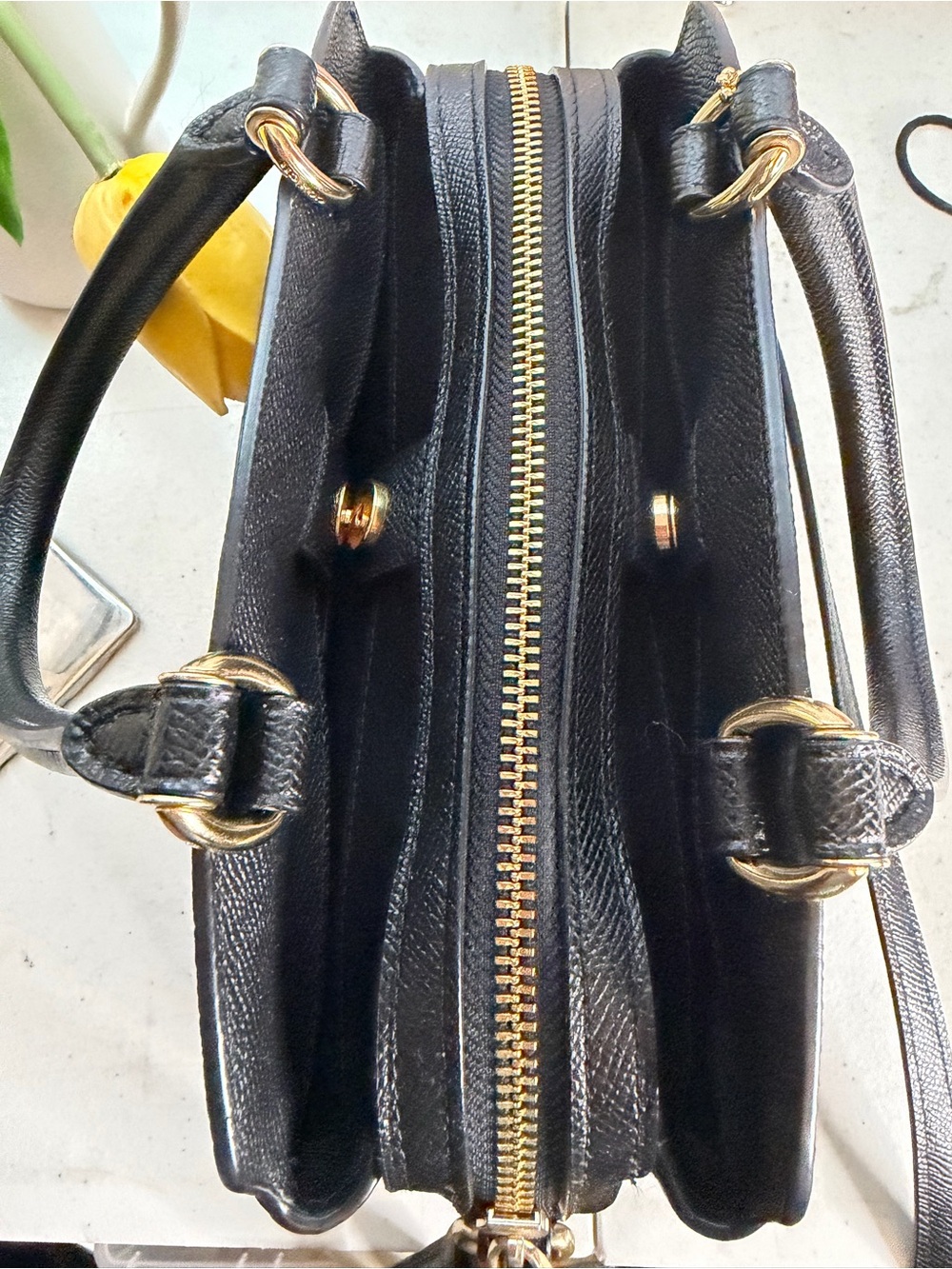 Coach mini crossbody black pebbled leather - Picture 2 of 9
